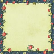 paper framed with flowers