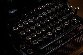 retro typewriter close up