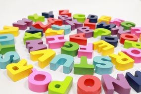 multicolored plastic alphabet letters