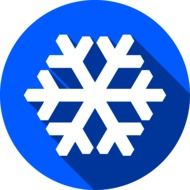 snowflake in the blue circle