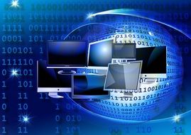 monitors on a binary codes background
