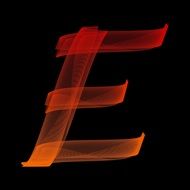 Letter E drawing