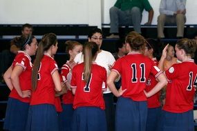 women's volleyball team in competitions