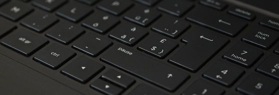 black keyboard close-up