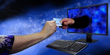 transfer of a card through the monitor