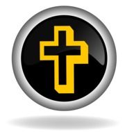 button with a yellow cross