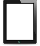 drawn tablet with white screen