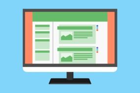 drawing of a monitor with an open window
