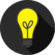 yellow lamp in the black circle