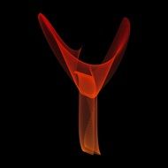 Letter Y like a red wave