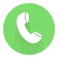 icon contact us on the green background