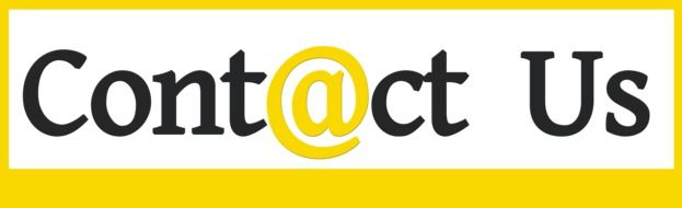 Contact Us, banner Message with e-mail symbol