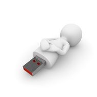 flash drive with a white man