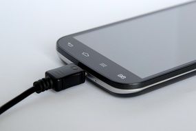 smartphone with cable