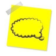 yellow sticker as communication