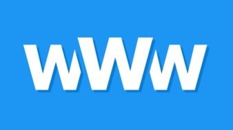 website icon on blue background