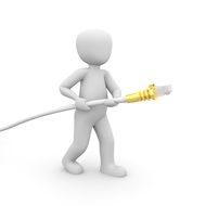 figure with connecting cable