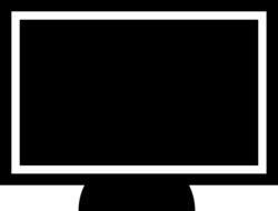 Black and white display of the computer clipart