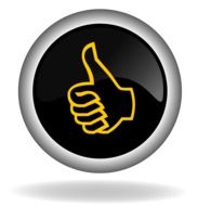 Thumb Up Like Button drawing