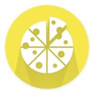 Clipart of icon of sliced pizza