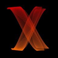 letter "x" is like a wave
