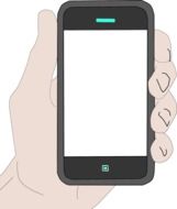 man hand with smart phone