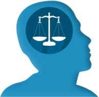 scales in the head as a symbol of justice