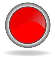 Clipart of painted red button on white background