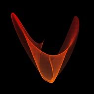 Letter V Particles drawing