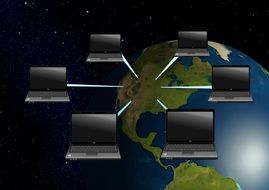 model demonstrates global digital connectivity