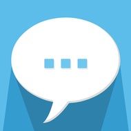 dialogue balloon with dots