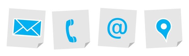 Contact Us, set of icons