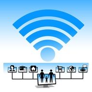 symbol displays internet communication