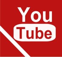 YouTube on a red background