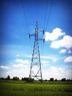 powerful electric supports among the field