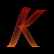 Letter K Particles drawing