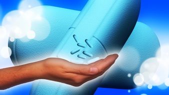 Hand Tablets Pills drawing