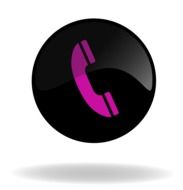 purple handset on black button