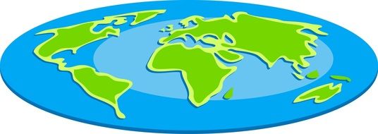 flat earth globe as an illustration