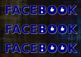 Facebook name on a dark background
