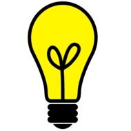 graphic image of a yellow light bulb