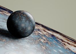 abstract drawing of a ball on the surface