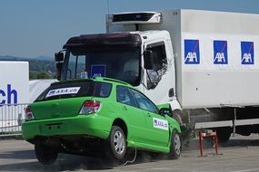 crash test as a head-on collision