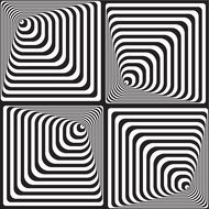 visual illusion in black and white colors