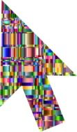 colorful arrow on white background