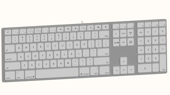 Keyboard of Apple computer, drawing