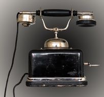 black antiquated phone