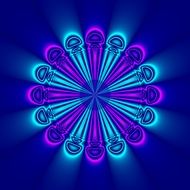 fractal neon flower