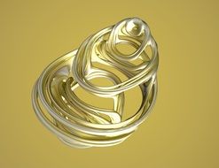 abstract metal spiral