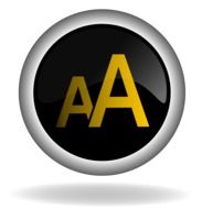 black button with letter A